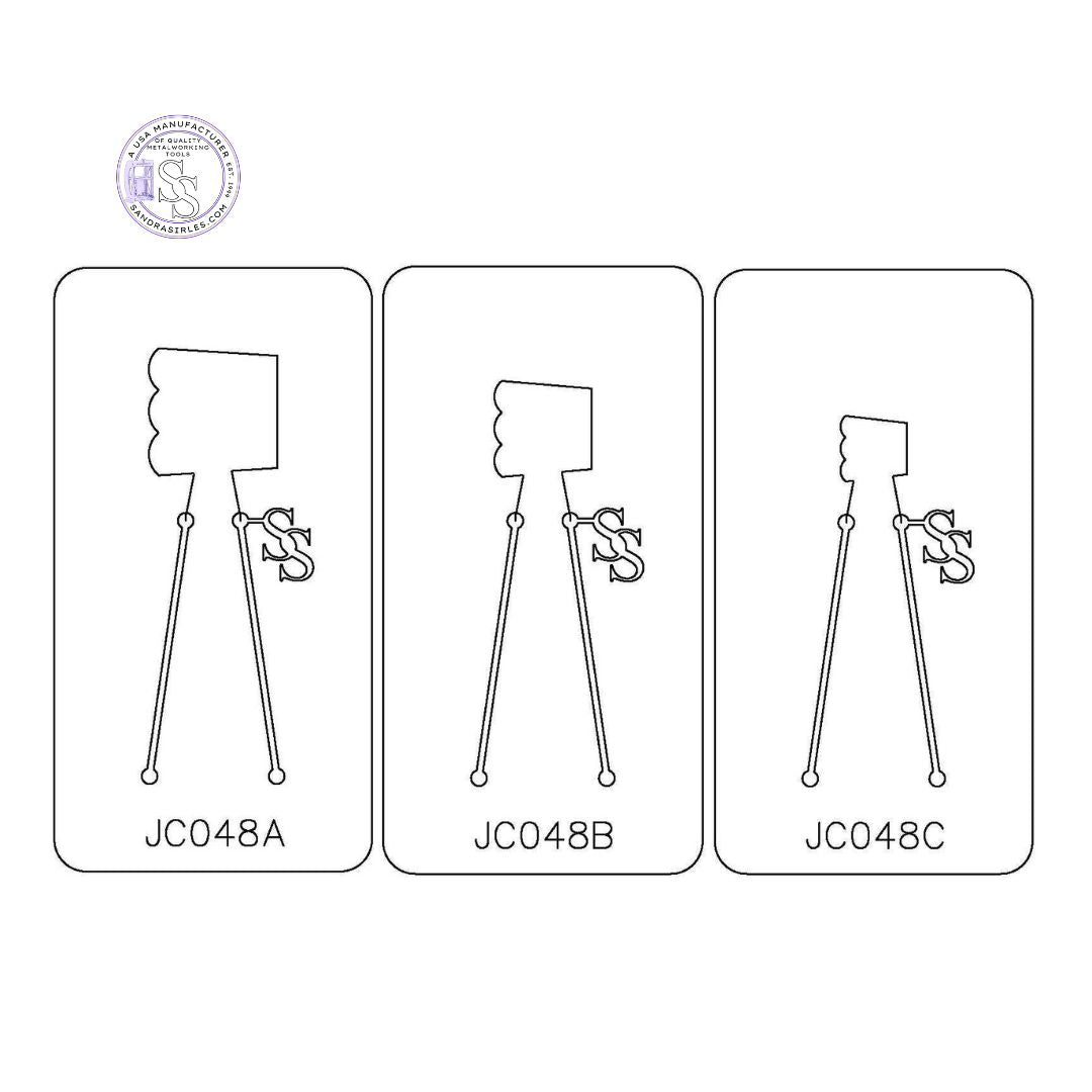 PANCAKE DIE JC148 SQUASH BLOSSOM TAPERED 3 PETAL